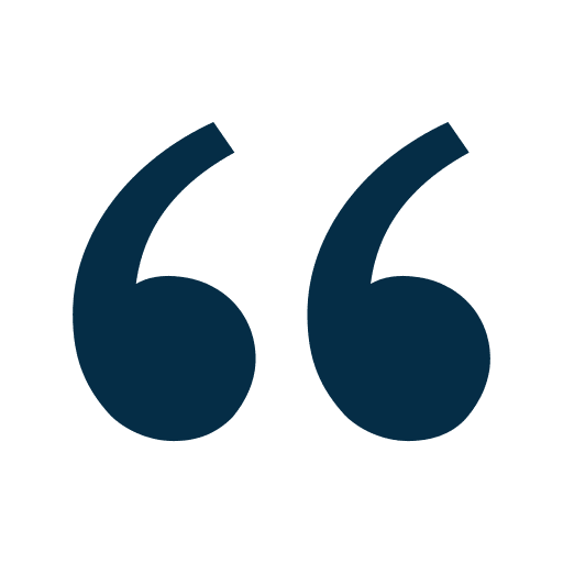 Opening quotation mark on black background.