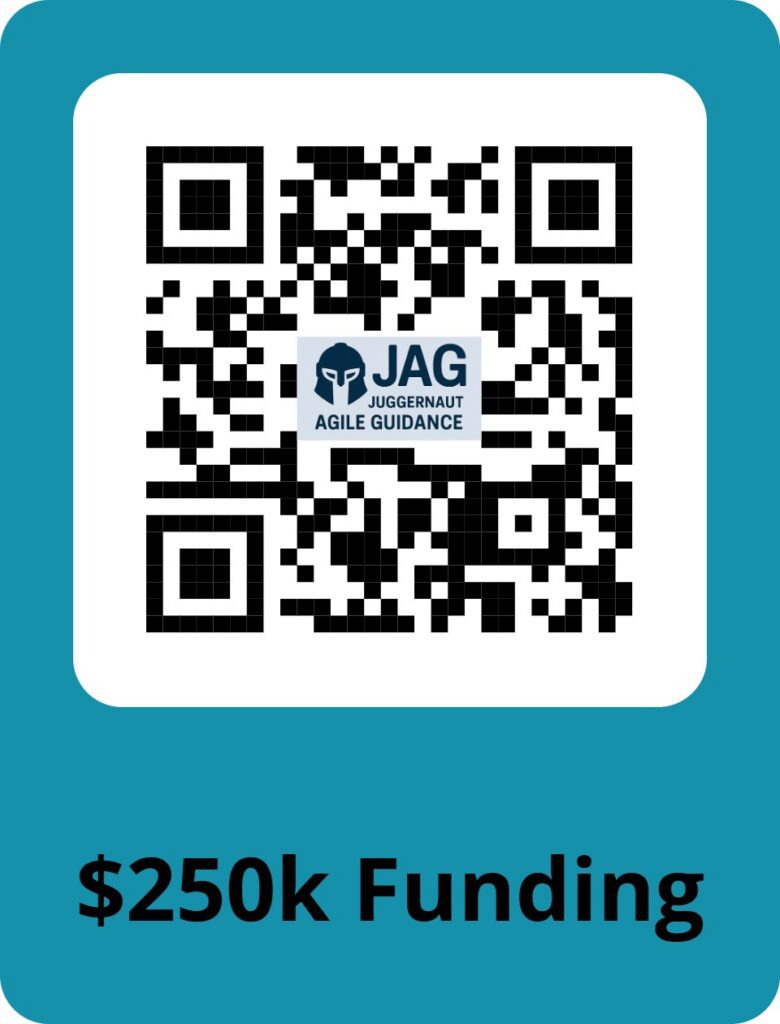 QR code with $250k funding text.